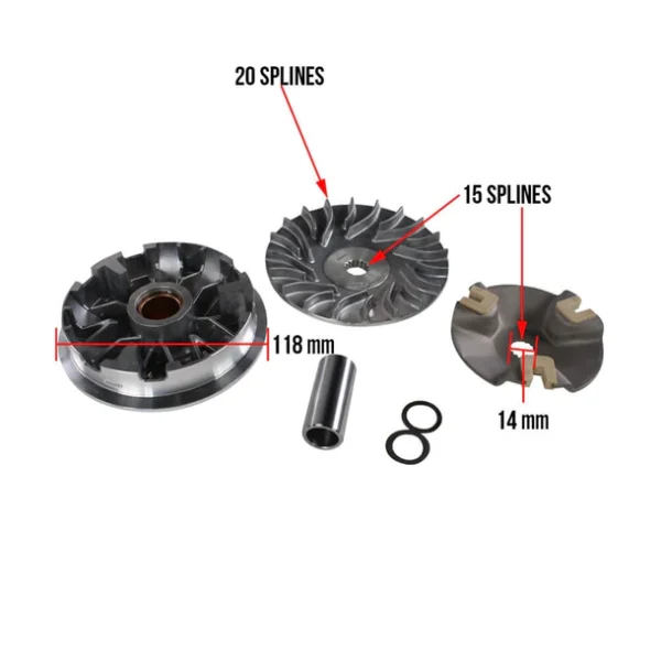 Dr. Pulley Performance Variator;Yamaha Zuma 125,Vino125 - Image 2